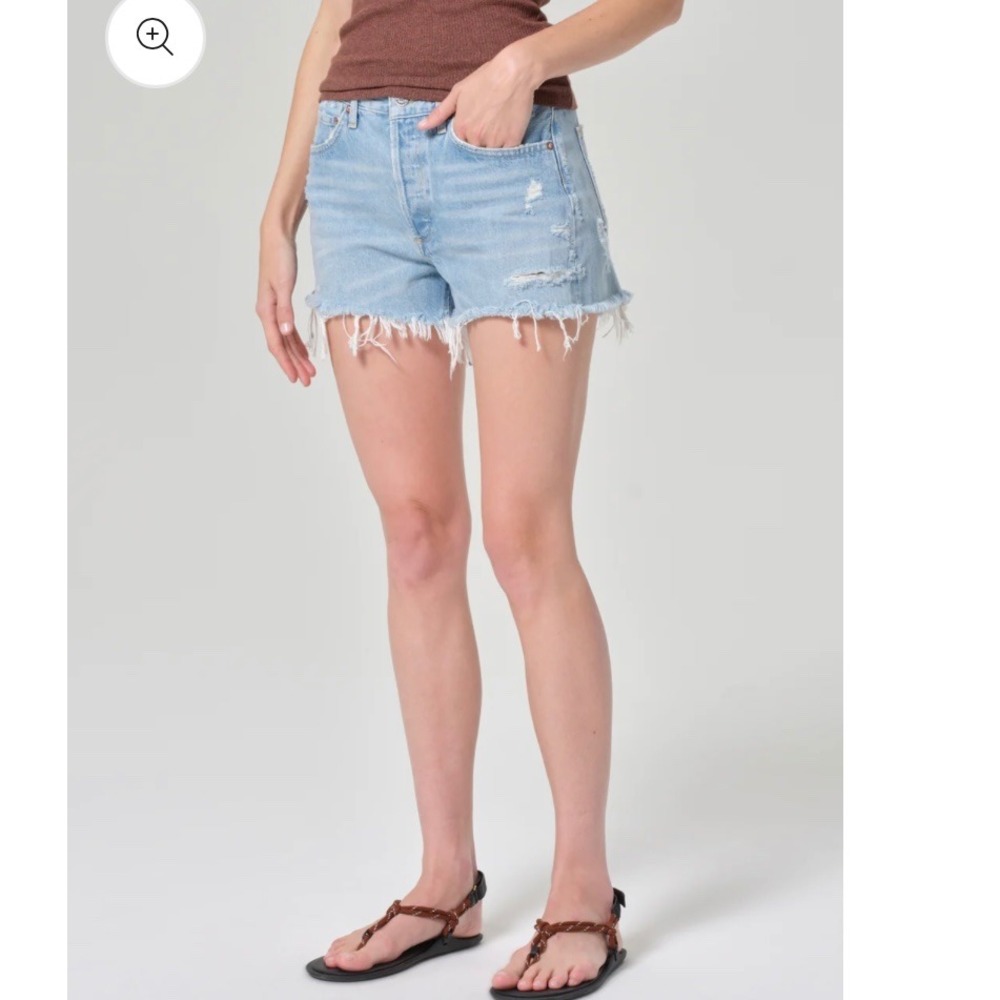 Agolde Parker vintage cut off denim ripped shorts Size 25